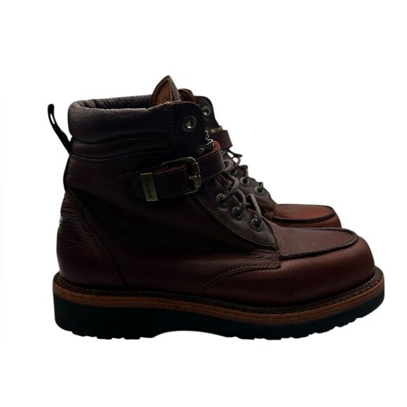 Vintage 1990s Lucchese Sport Leather Hiking Boots USA Made Mens 8.5B Brown main image 7